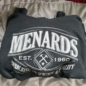 Vintage Menards Graphic Hoodie Charcoal
